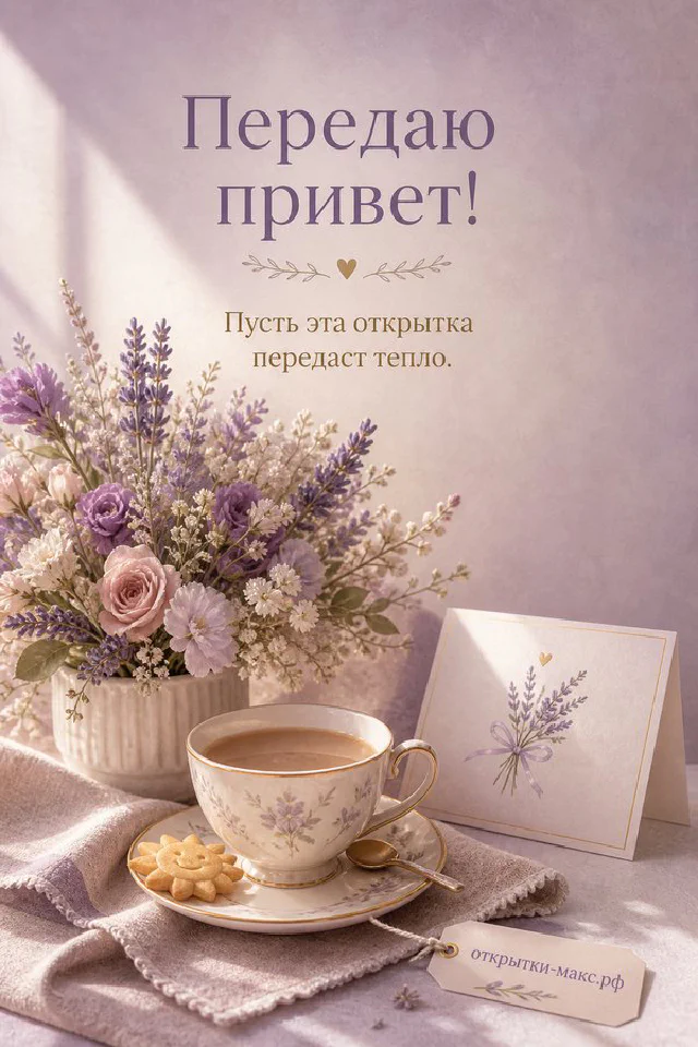 Голубой конверт с карточкой-сердечком, жёлтый ранункулюс и эвкалипт на льняной ткани — вариант 3