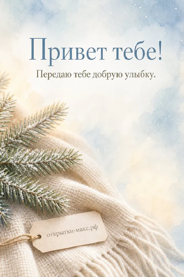 Лавандовая кружка кофе с улыбкой, печенье-сердечко и карточка с лавандой, надпись «Привет тебе» — вариант 5