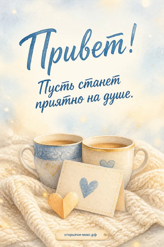 Акварельный букет персиковых тюльпанов в кувшине рядом с зелёной кружкой кофе и открыткой на светлом фоне — вариант 2