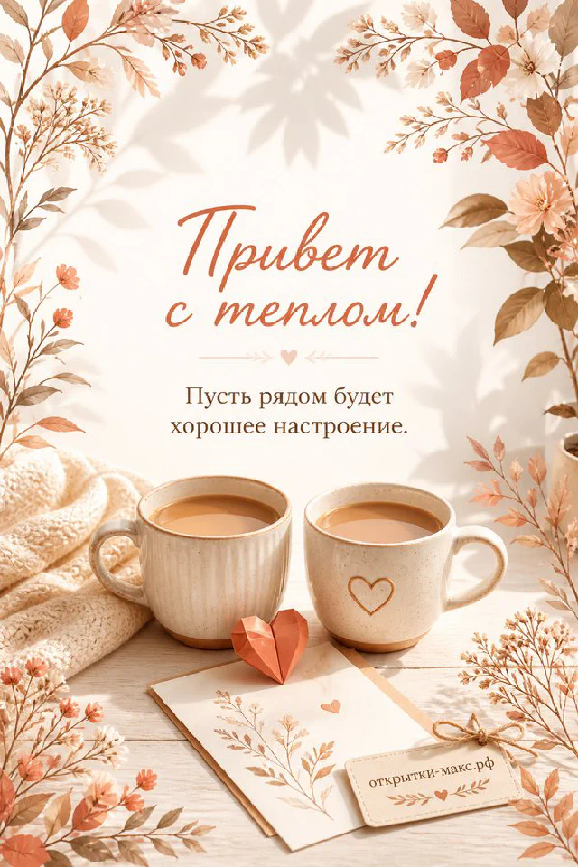 Розовые и белые тюльпаны рядом с открыткой на персиковом пледе у окна — вариант 2