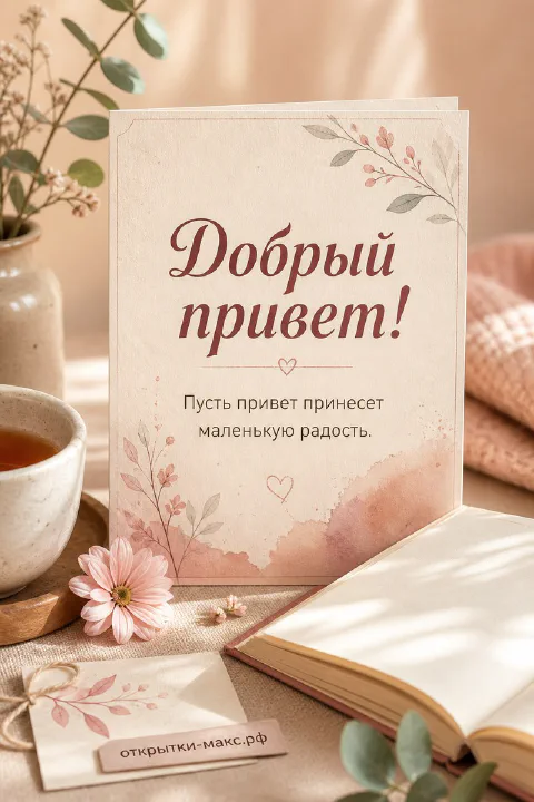 Телефон с добрым сообщением, бумажная карточка и мягкий свет