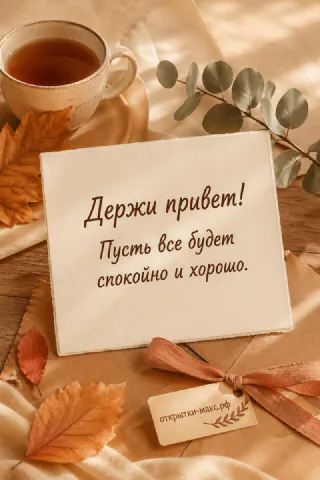 Телефон с добрым сообщением, бумажная карточка и мягкий свет