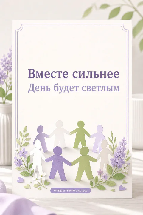 Телефон с добрым сообщением, бумажная карточка и мягкий свет