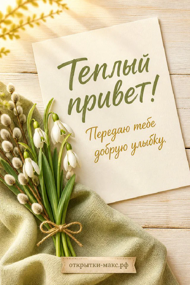 Букет синих мускари и белых подснежников с крафт-конвертом и голубой лентой — вариант 4