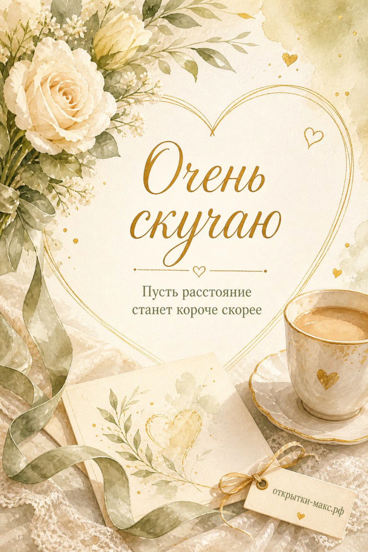 Две чашки, одна чуть в стороне, и чистое поле для теплого текста