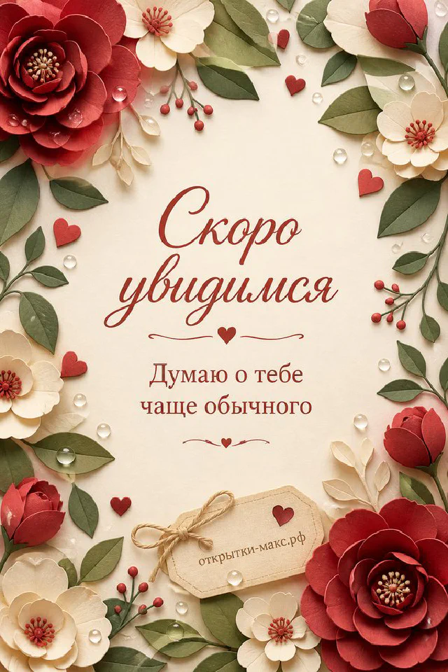 Венок из персиковых роз и эвкалипта с надписью Скоро увидимся на светлом фоне — вариант 2