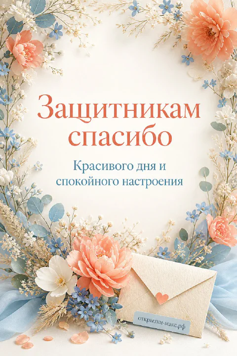 Чашка чая, цветок и аккуратная открытка со словом спасибо