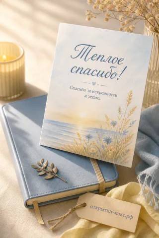 Подарочная лента, конверт и чистая карточка на столе