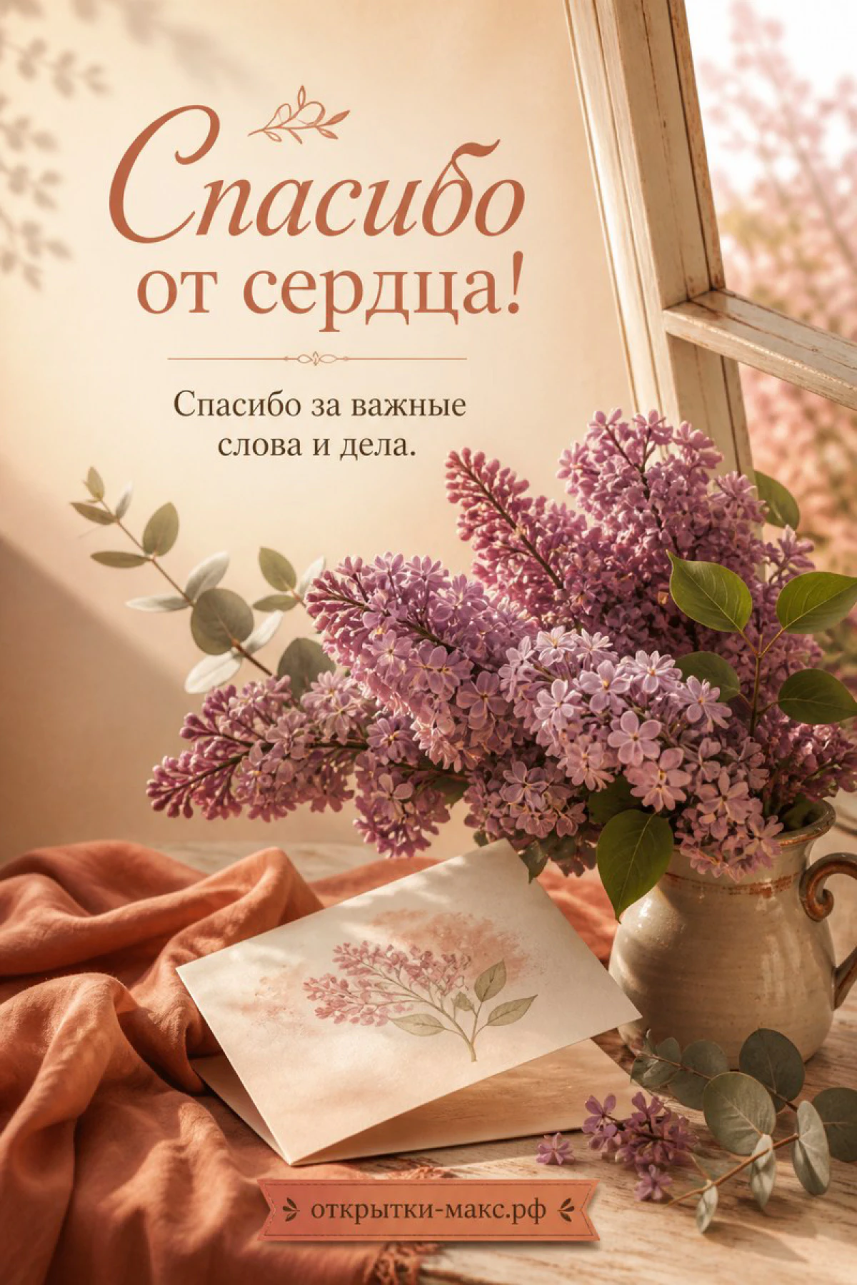 Подарочная лента, конверт и чистая карточка на столе
