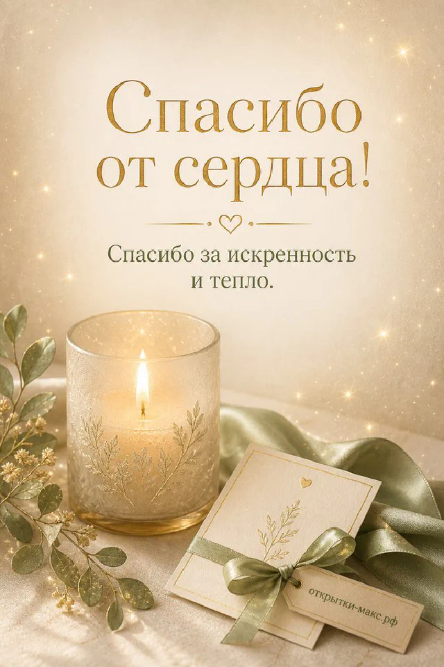Две кружки кофе и бумажное сердечко среди осенних цветов с надписью Спасибо от сердца — вариант 5