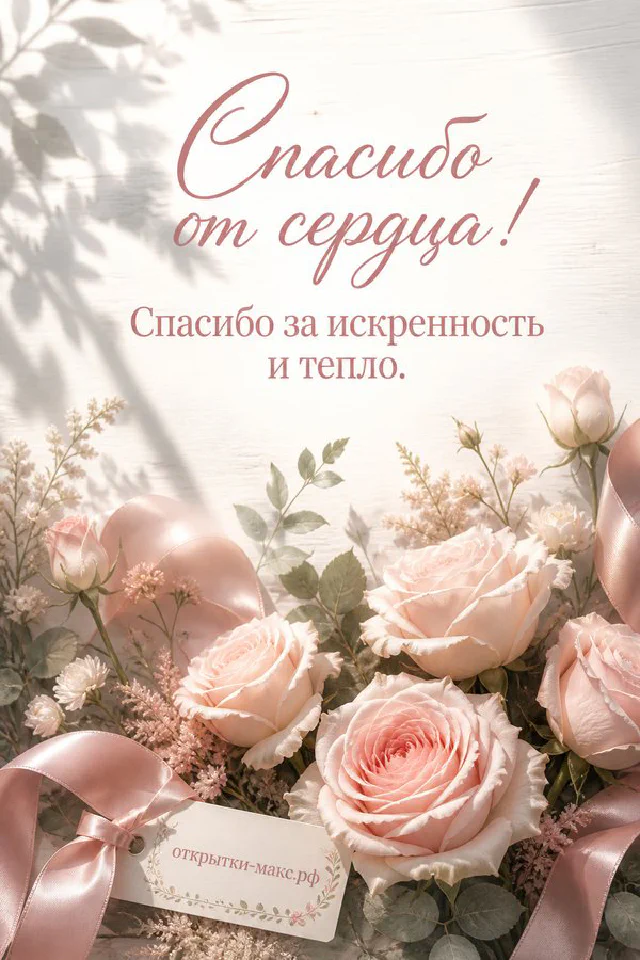 Две кружки кофе и бумажное сердечко среди осенних цветов с надписью Спасибо от сердца — вариант 6