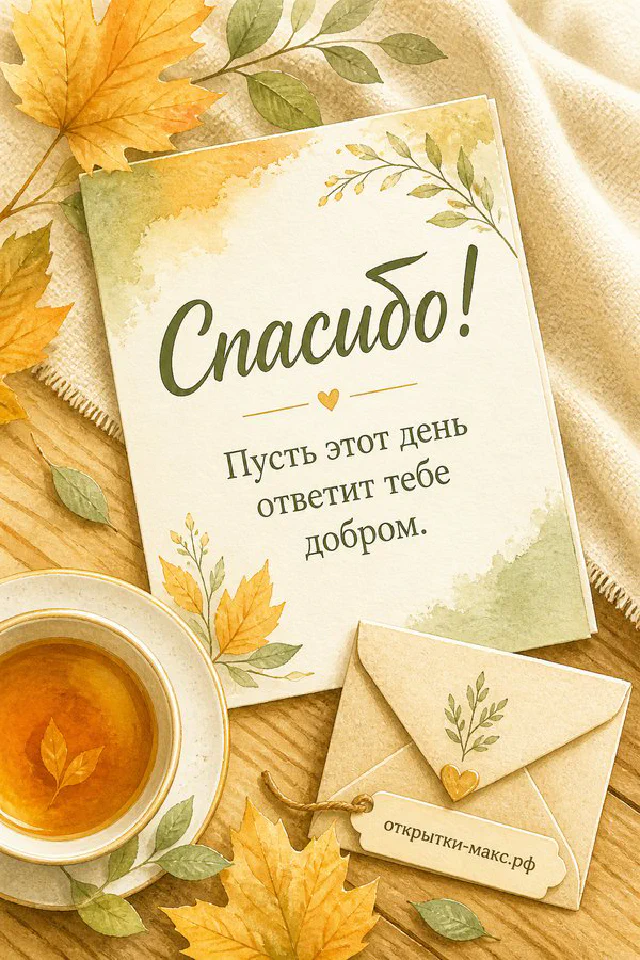 Зелёная подарочная коробка с розовым бантом и блокнот с ягодами на белом фоне с надписью Спасибо — вариант 5