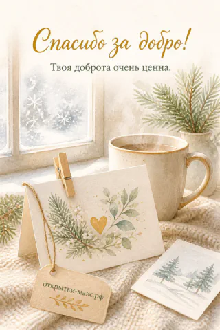 Кружка кофе с хвойными ветками и открыткой у окна с морозными узорами в зимний день