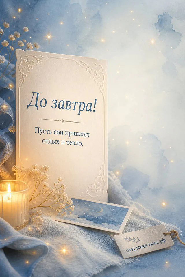 Белая свеча в стеклянном стакане и ветка эвкалипта на подоконнике с золотистыми огнями — вариант 4
