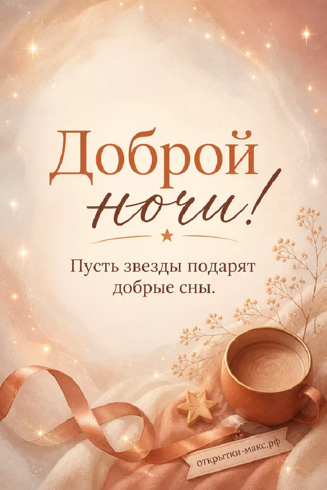 Крафтовый конверт со звёздами и цветок георгина карамельного цвета на бежевом фоне — вариант 4