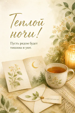 Книга, очки, теплый свет и лаконичная карточка