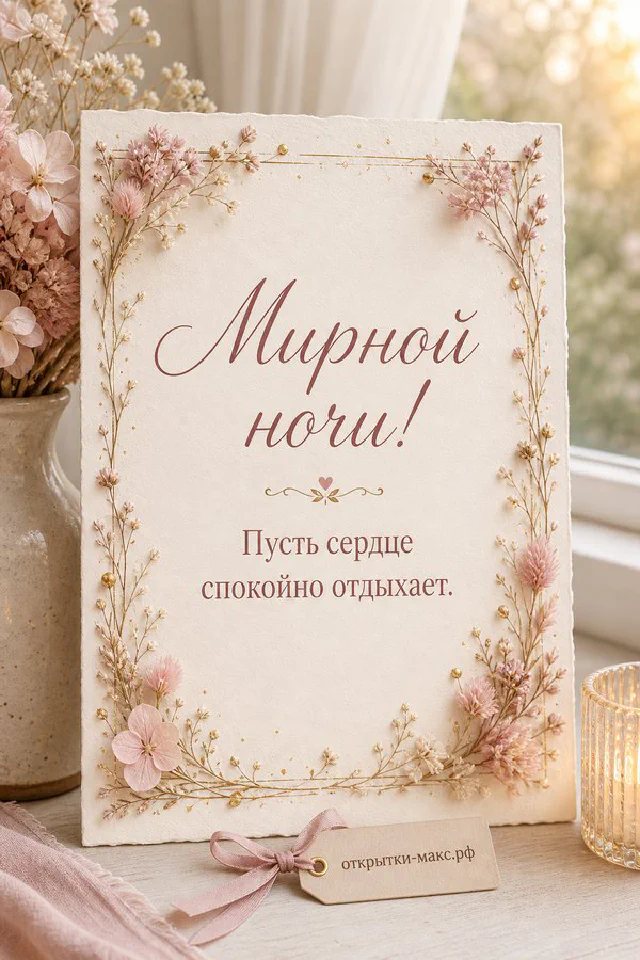 Открытая книга на вязаном пледе со свечой и еловой веткой в полутьме с надписью Мирной ночи — вариант 5