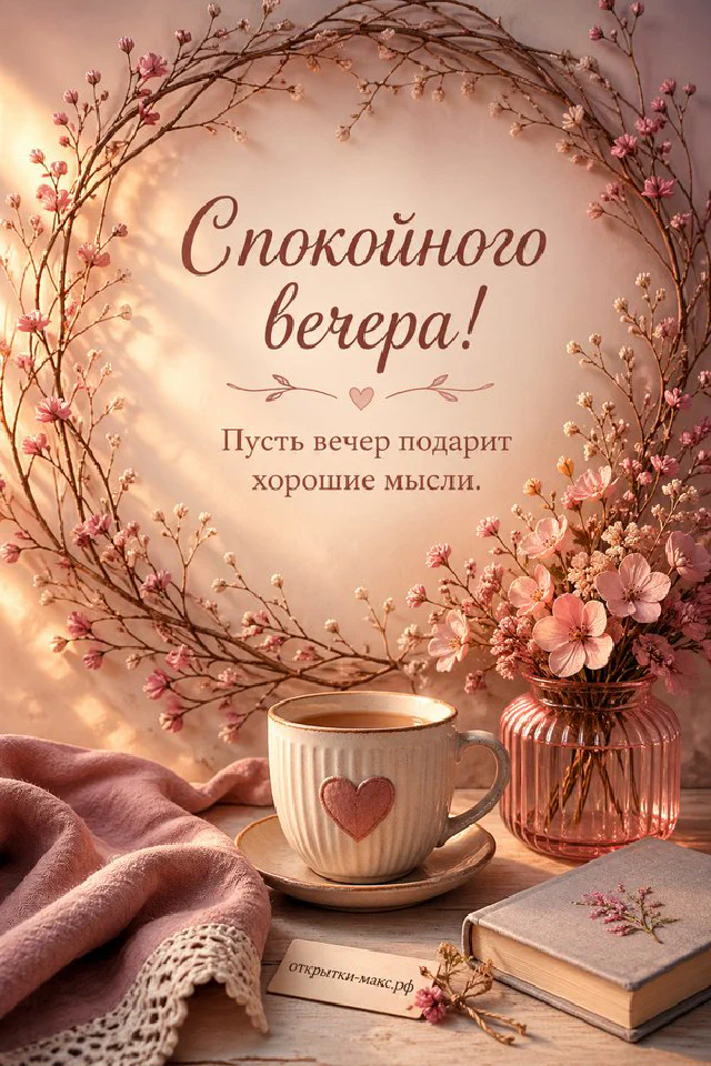 Зелёный конверт с сердечком на фоне золотого морского заката со свечой и зеленью — вариант 2