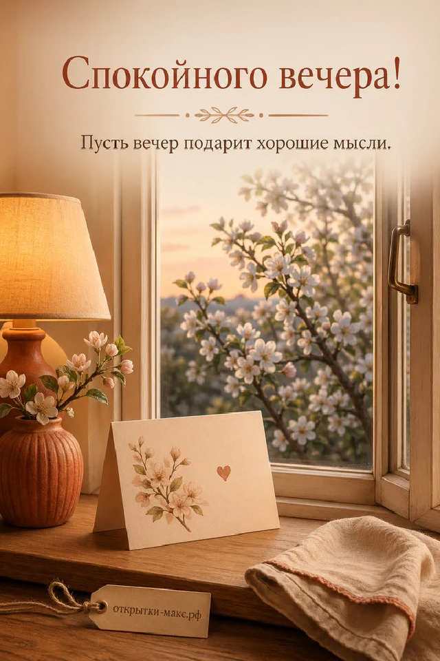 Зелёный конверт с сердечком на фоне золотого морского заката со свечой и зеленью — вариант 3