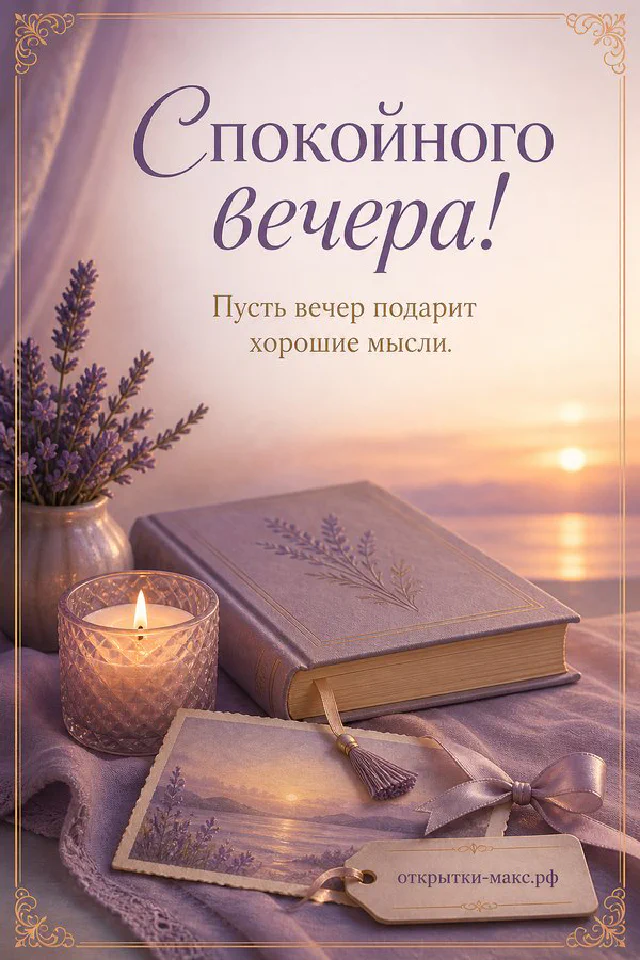 Зелёный конверт с сердечком на фоне золотого морского заката со свечой и зеленью — вариант 6