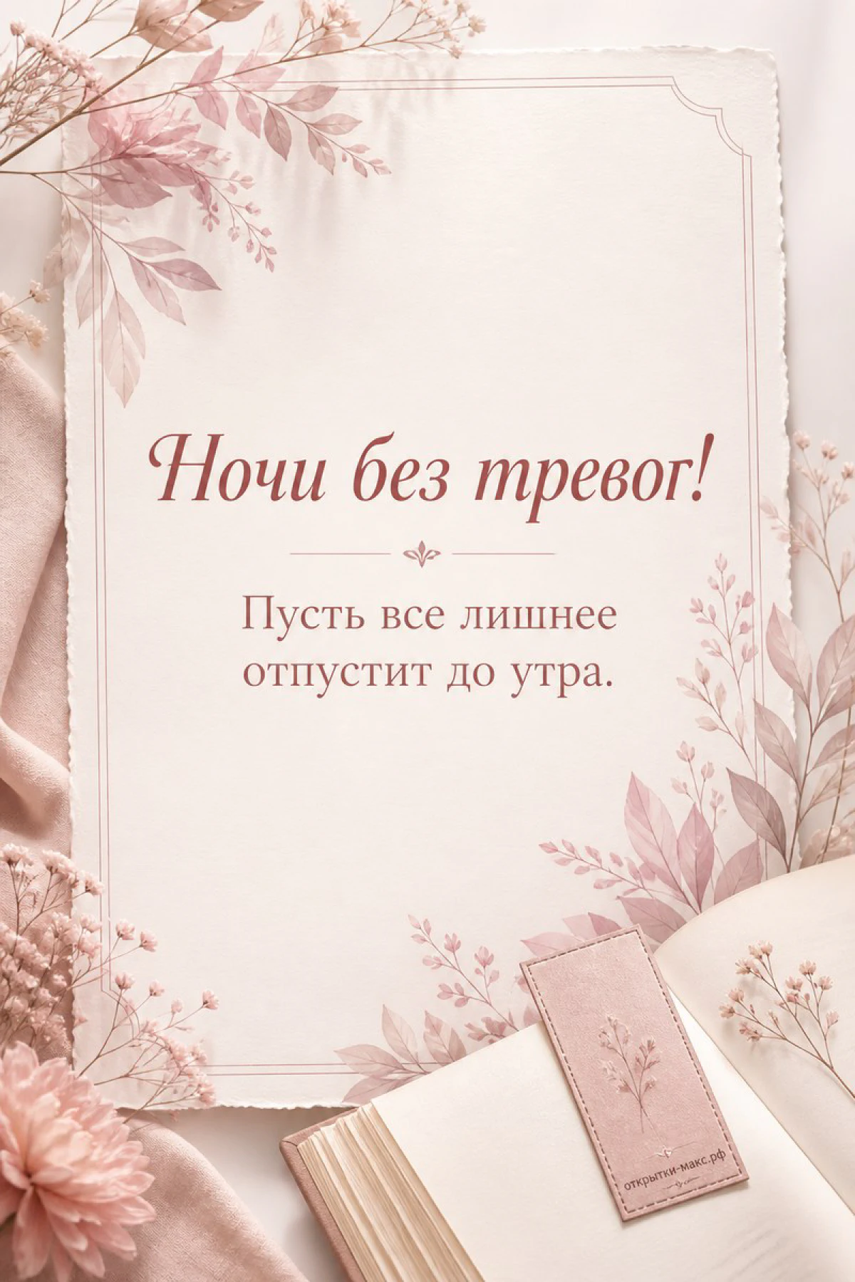 Чистая композиция с красивой рамкой из веточек и свободным полем для текста