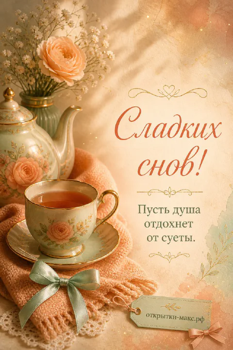 Маленький конверт, цветок и спокойный фон для теплого пожелания