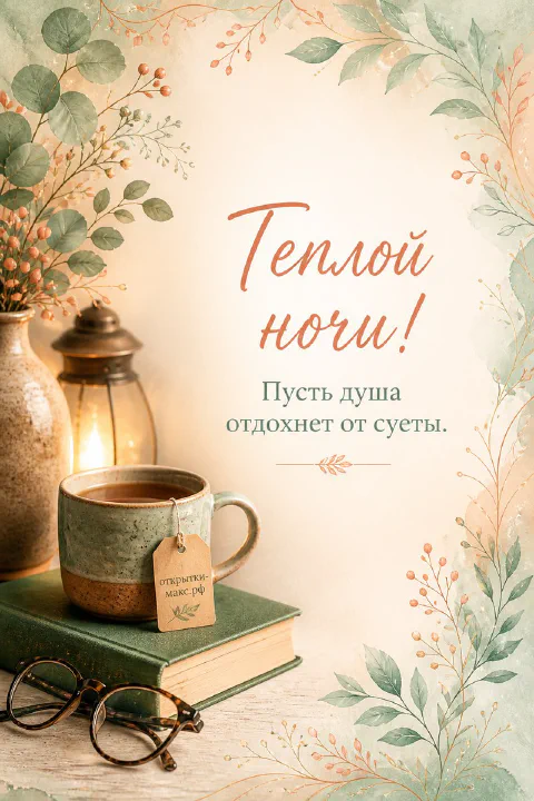 Мягкий плед, книга на тумбочке и маленький ночник