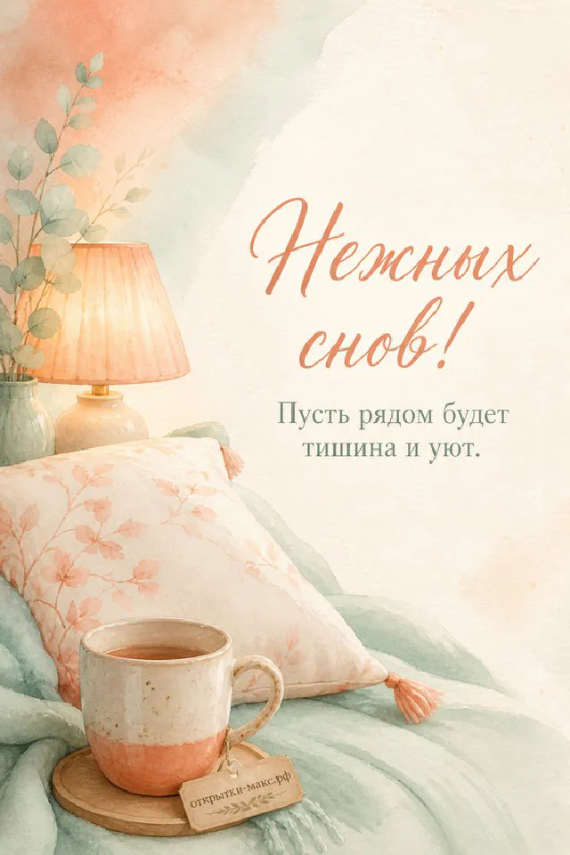 Голубая кружка чая с цветочным узором, горящая свеча и букетик незабудок на фоне ночного неба — вариант 2