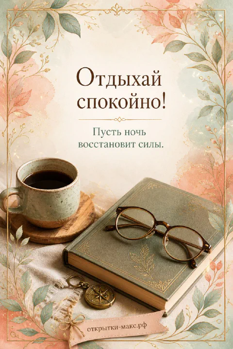 Кружка кофе, старая книга с очками и компасом на льняной ткани в акварельной листовой рамке