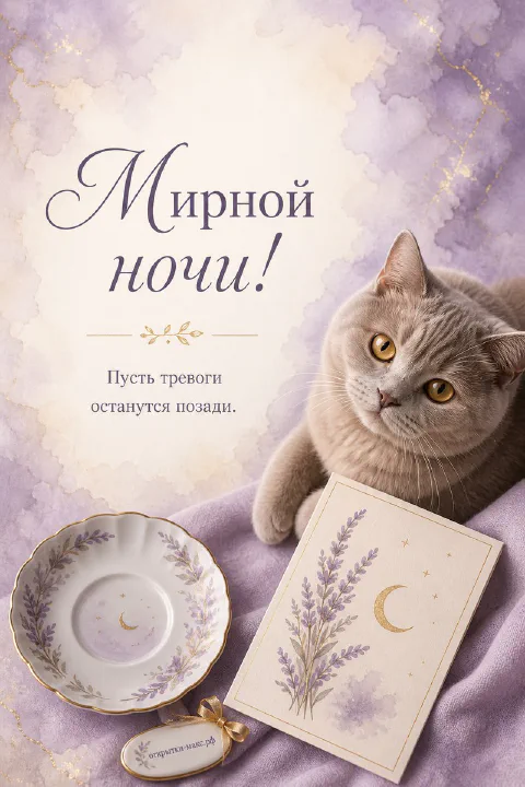 Открытая бумажная открытка с добрыми словами рядом с чашкой чая