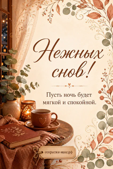 Открытая бумажная открытка с добрыми словами рядом с чашкой чая