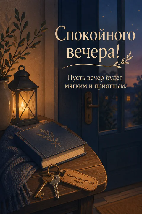 Открытая бумажная открытка с добрыми словами рядом с чашкой чая