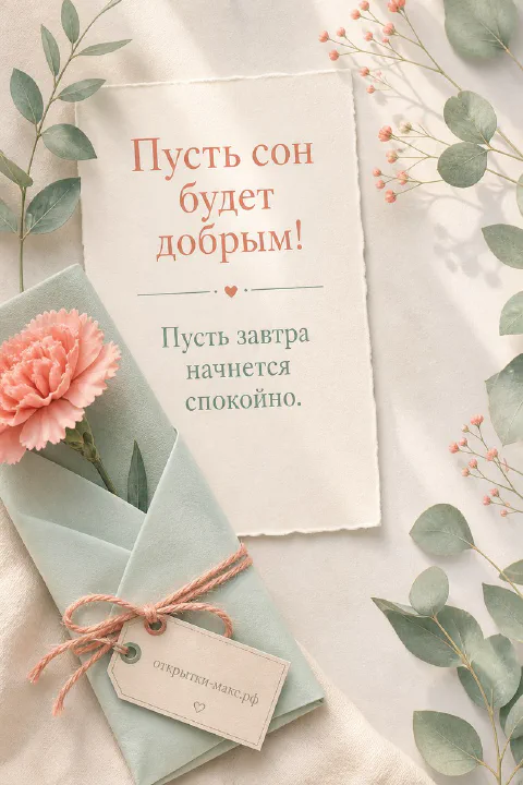Открытая бумажная открытка с добрыми словами рядом с чашкой чая