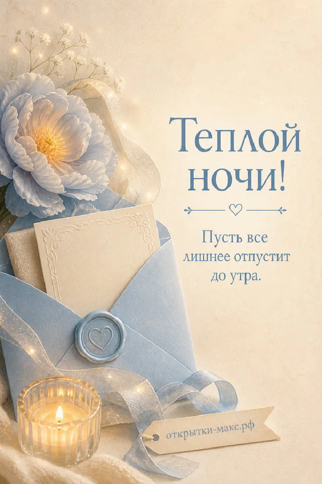 Стеклянная банка с розовыми полевыми цветами и ромашками на льняной ткани с надписью Тёплой ночи — вариант 4