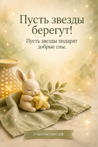 Белый плюшевый зайчик с золотой звёздочкой на зелёном текстиле со светящимся фонариком на фоне боке