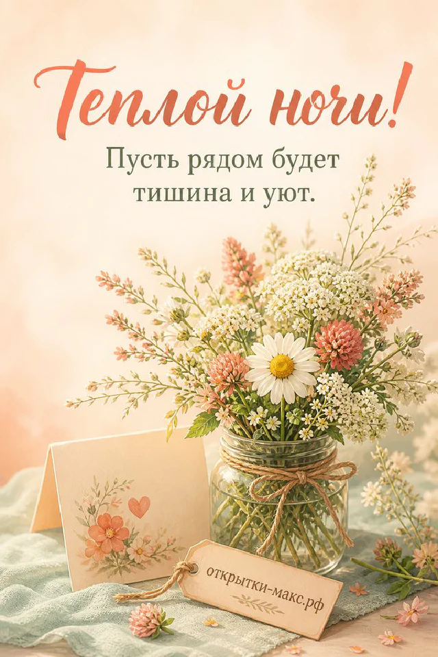 Открытка с текстом на фоне зелёного вязаного пледа с жёлтым кленовым листом и осенним декором — вариант 4