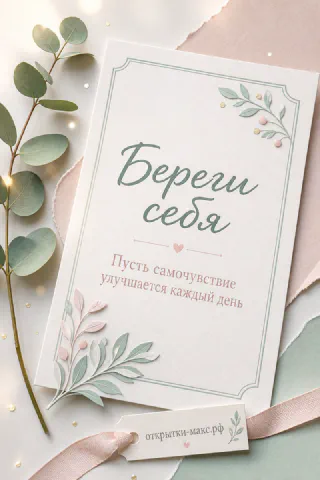 Маленький конверт, цветок и спокойный фон для теплого пожелания
