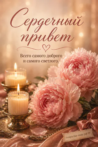 С любовью — пионы и мерцающие свечи