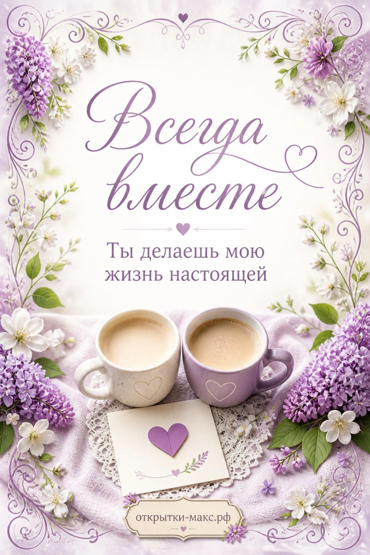 Нежная записка, роза, конверт и открытка для любимого человека