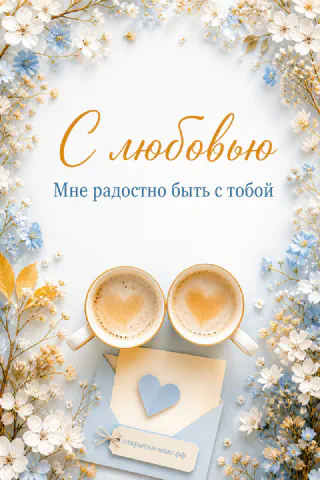 Нежная записка, роза, конверт и открытка для любимого человека