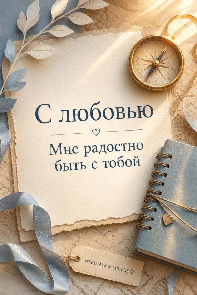 Две чашки кофе с пенными сердечками, конверт с голубым сердцем и полевые цветы на белом фоне — вариант 3