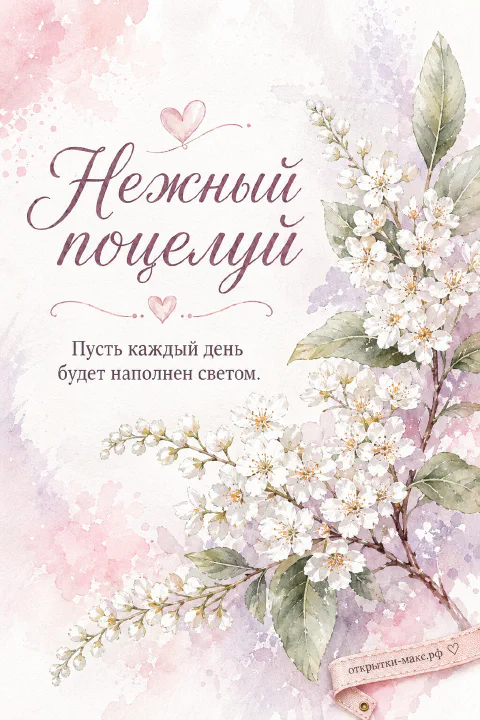 С поцелуем — ветка черёмухи