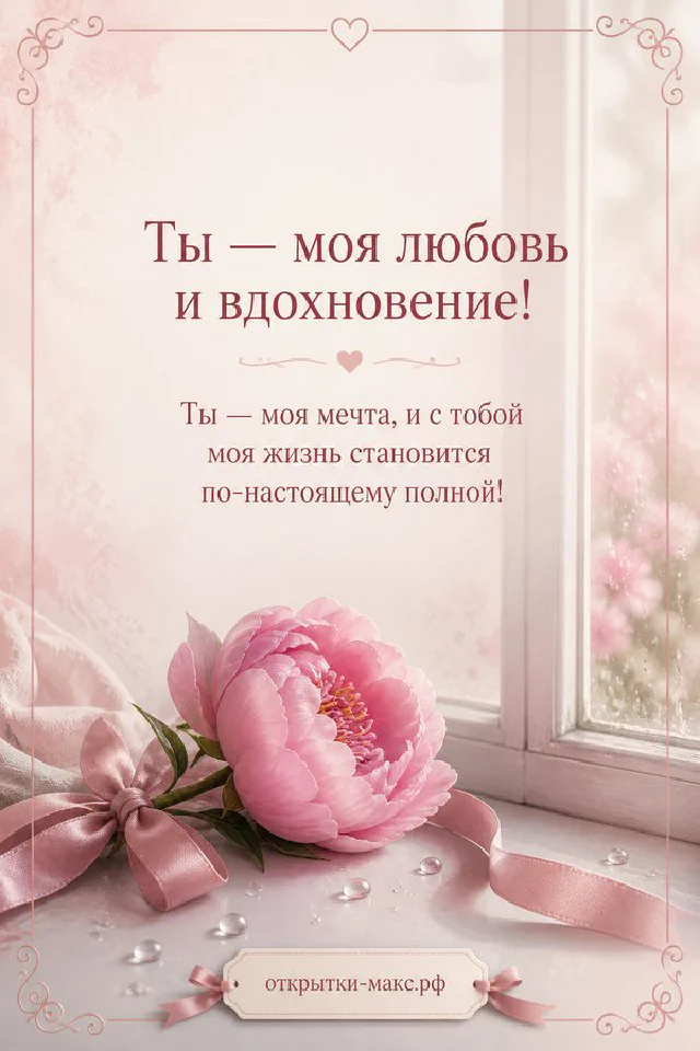 Подсолнух в вазе, стопка книг и конверт с сердцем у светлого окна на открытке о любви — вариант 4