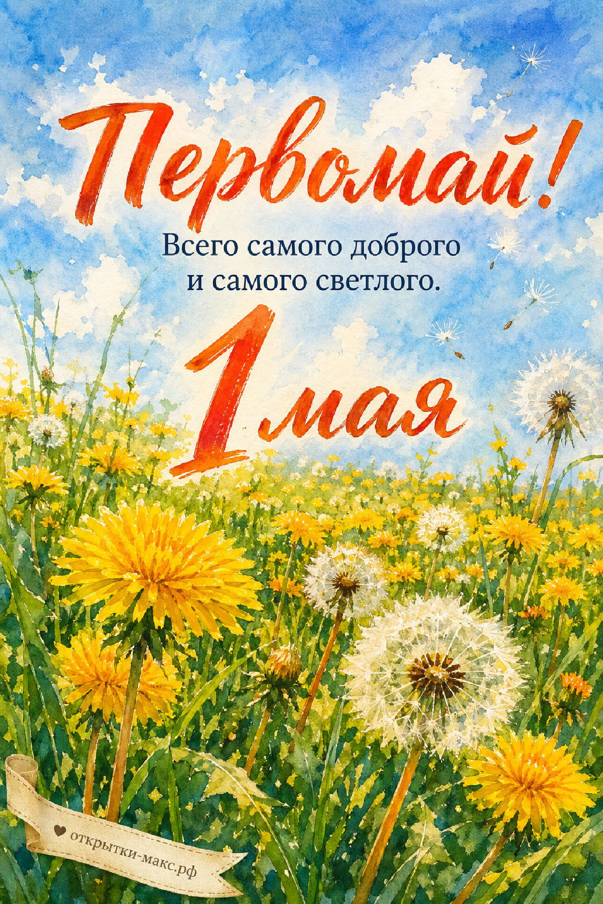 1 мая — поле одуванчиков