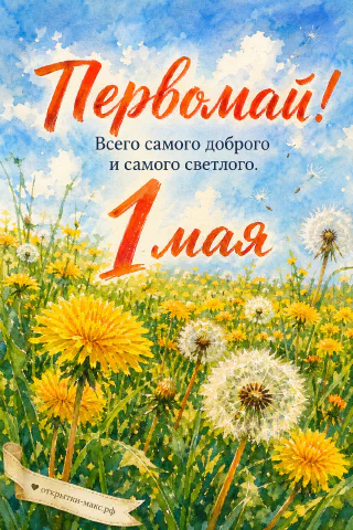 1 мая — поле одуванчиков