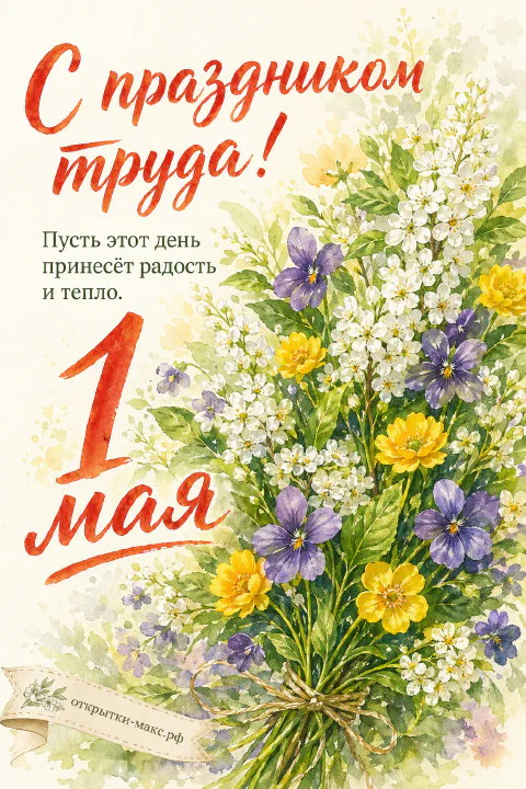 1 мая — первомайский букет и весеннее настроение