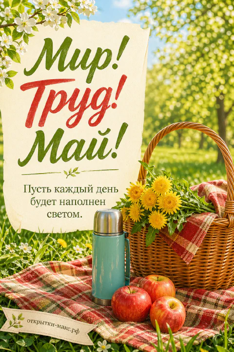 1 мая — пикник в парке, весенний день