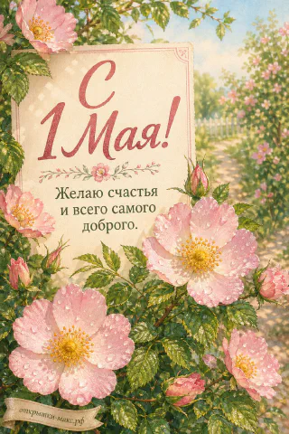 1 мая — шиповник зацвёл