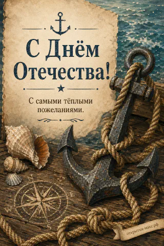 23 февраля — якорь и морские узлы