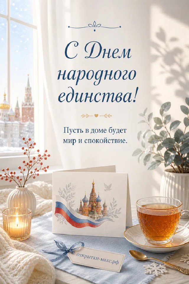 Чашка чая на плетёной подставке у окна с подсолнухами и осенним пейзажем за стеклом — вариант 3